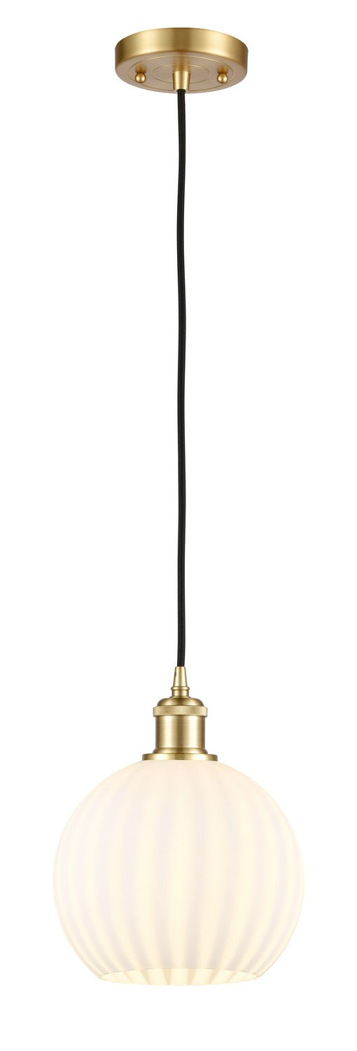 Innovations 516-1P-SG-G1217-8WV LED Mini Pendant, Satin Gold