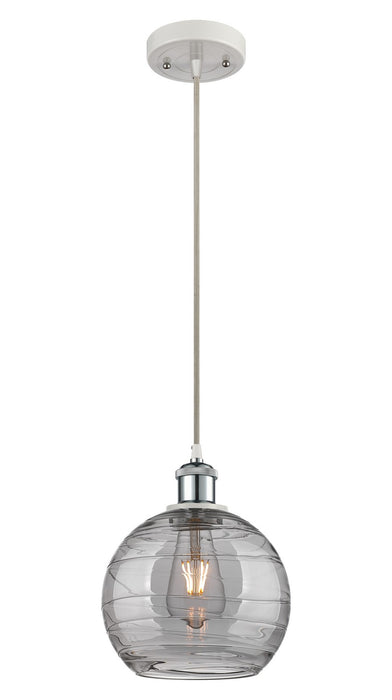 Innovations 516-1P-WPC-G1213-8SM One Light Mini Pendant, White Polished Chrome