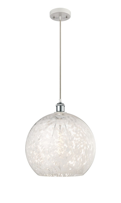 Innovations 516-1P-WPC-G1216-14WM LED Pendant, White Polished Chrome