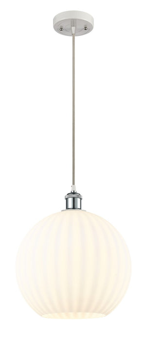 Innovations 516-1P-WPC-G1217-12WV LED Mini Pendant, White Polished Chrome