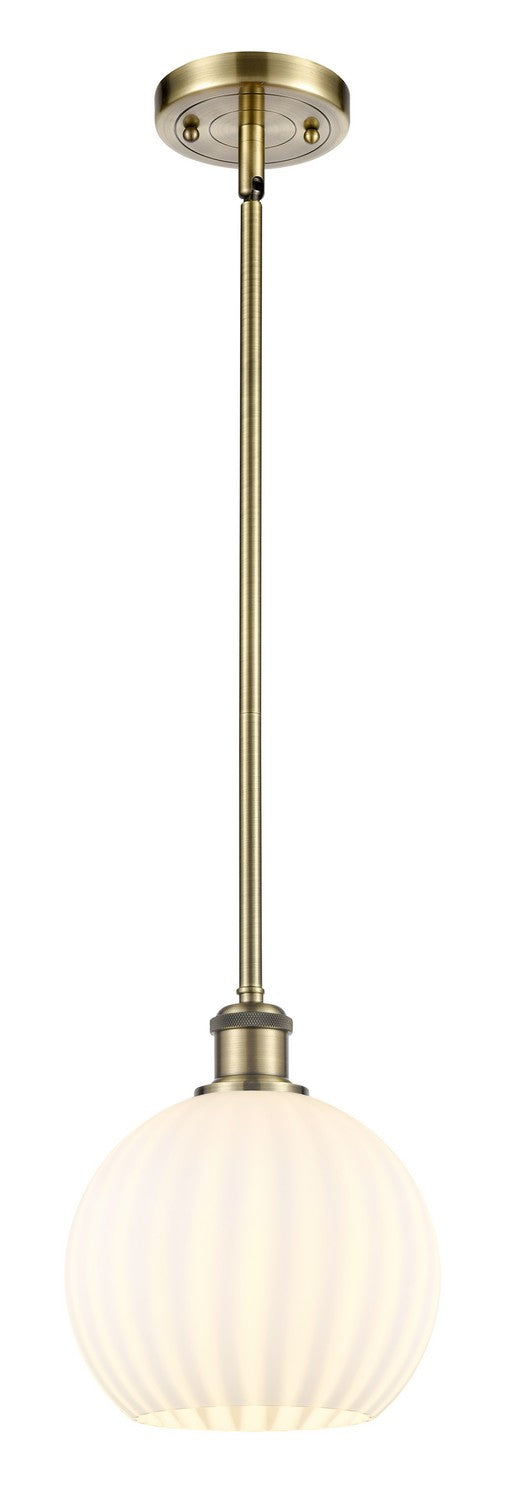 Innovations 516-1S-AB-G1217-8WV LED Mini Pendant, Antique Brass