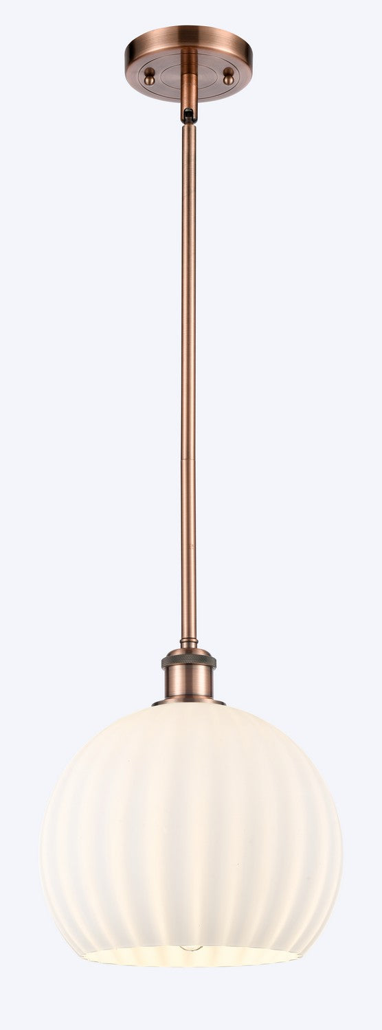 Innovations 516-1S-AC-G1217-10WV LED Mini Pendant, Antique Copper