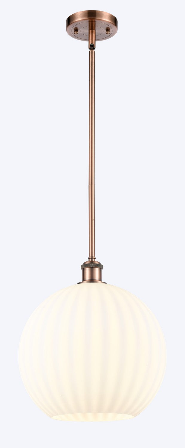 Innovations 516-1S-AC-G1217-12WV LED Mini Pendant, Antique Copper