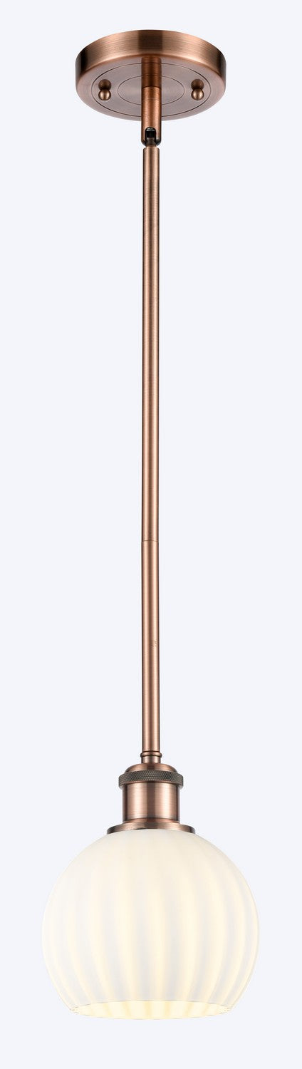 Innovations 516-1S-AC-G1217-6WV LED Mini Pendant, Antique Copper