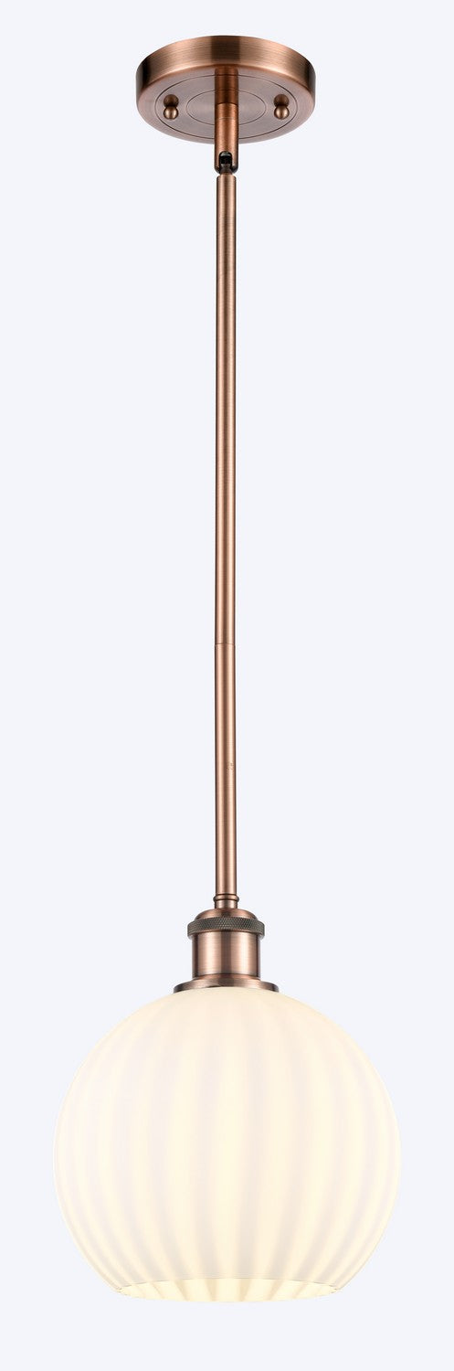 Innovations 516-1S-AC-G1217-8WV LED Mini Pendant, Antique Copper