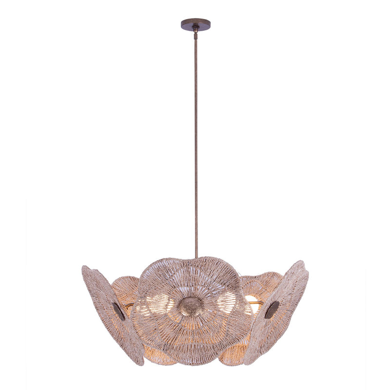 Kalco 522555PAB Five Light Pendant, Pearlized Antique Brass