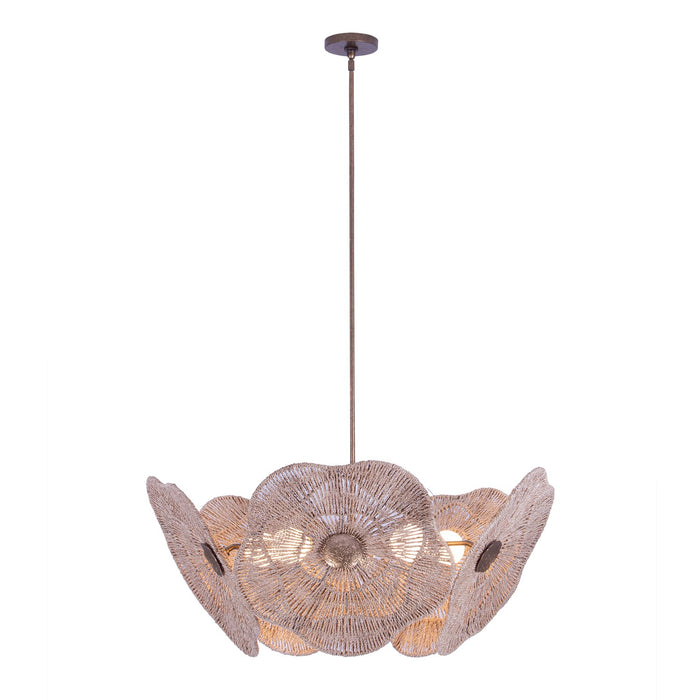 Kalco 522555PAB Five Light Pendant, Pearlized Antique Brass