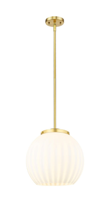 Innovations 221-1S-SG-G1217-14WV LED Pendant, Satin Gold