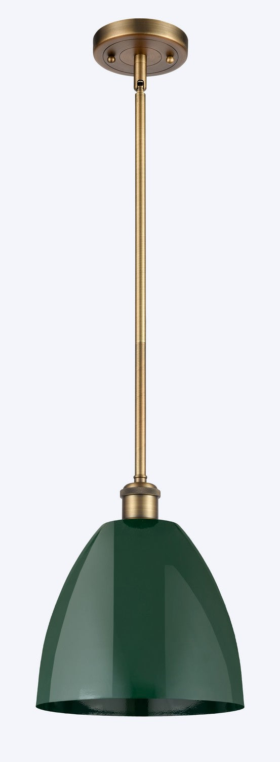 Innovations 516-1S-BB-MBD-9-GR One Light Pendant, Brushed Brass
