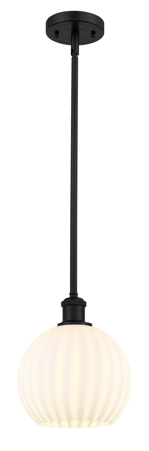 Innovations 516-1S-BK-G1217-8WV LED Mini Pendant, Matte Black