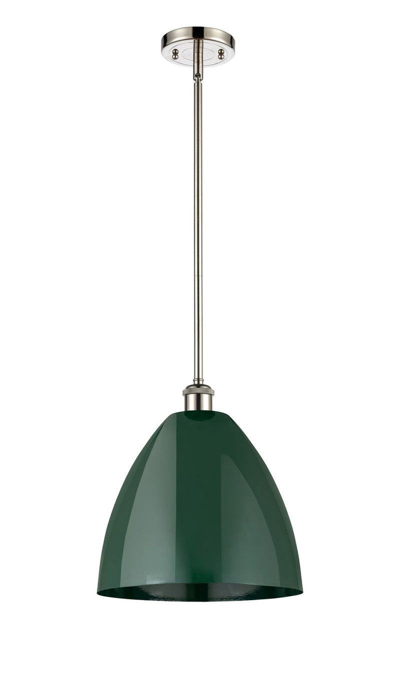 Innovations 516-1S-PN-MBD-12-GR One Light Pendant, Polished Nickel