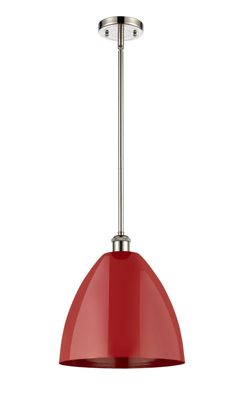 Innovations 516-1S-PN-MBD-12-RD One Light Pendant, Polished Nickel