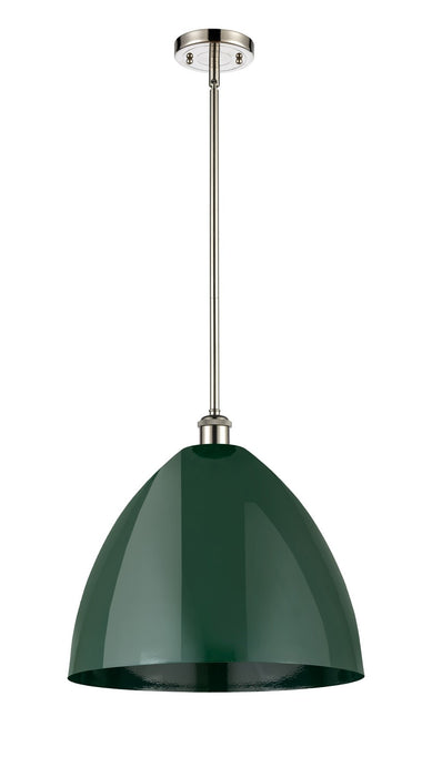 Innovations 516-1S-PN-MBD-16-GR One Light Pendant, Polished Nickel