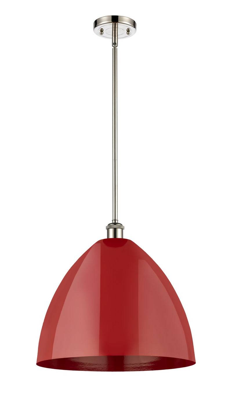 Innovations 516-1S-PN-MBD-16-RD One Light Pendant, Polished Nickel