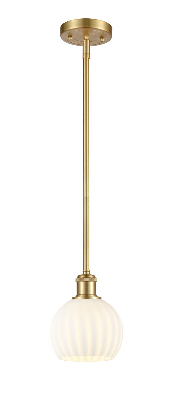 Innovations 516-1S-SG-G1217-6WV LED Mini Pendant, Satin Gold