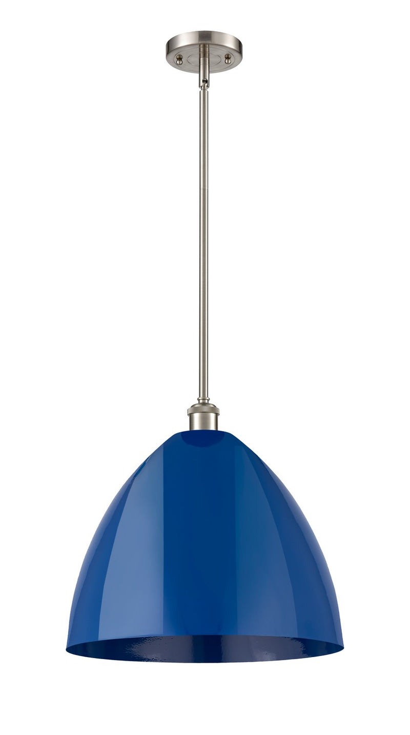 Innovations 516-1S-SN-MBD-16-BL One Light Pendant, Brushed Satin Nickel