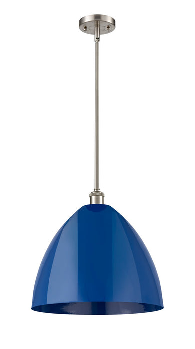 Innovations 516-1S-SN-MBD-16-BL One Light Pendant, Brushed Satin Nickel