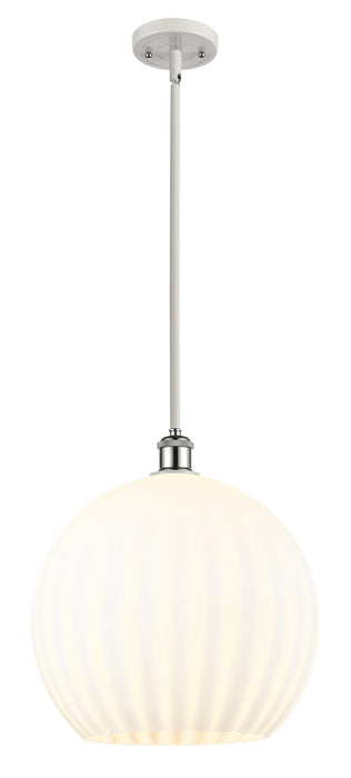 Innovations 516-1S-WPC-G1217-14WV LED Pendant, White Polished Chrome
