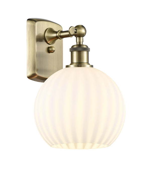 Innovations 516-1W-AB-G1217-8WV LED Wall Sconce, Antique Brass