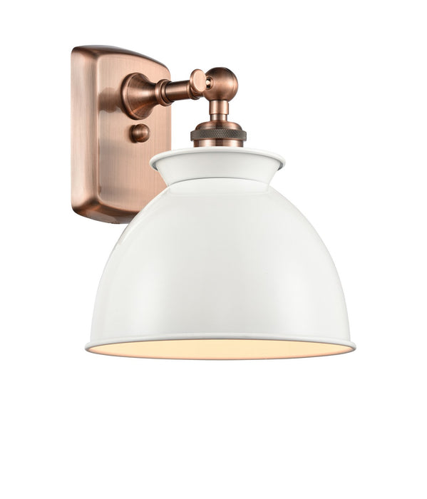 Innovations 516-1W-AC-M14-W One Light Wall Sconce, Antique Copper