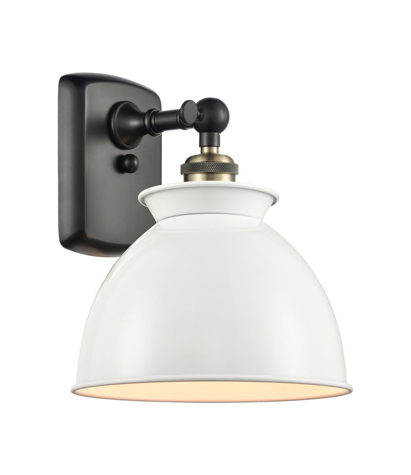Innovations 516-1W-BAB-M14-W One Light Wall Sconce, Black Antique Brass