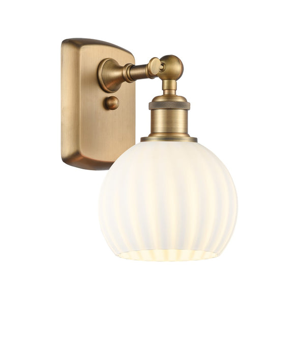Innovations 516-1W-BB-G1217-6WV LED Wall Sconce, Brushed Brass