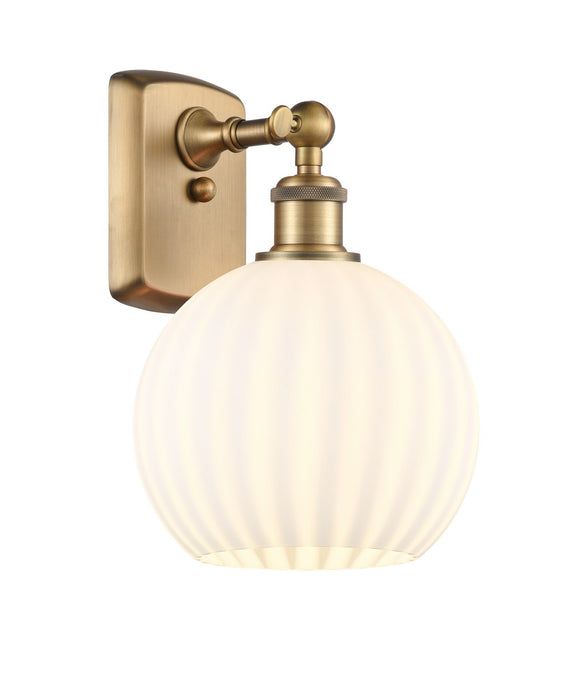 Innovations 516-1W-BB-G1217-8WV LED Wall Sconce, Brushed Brass