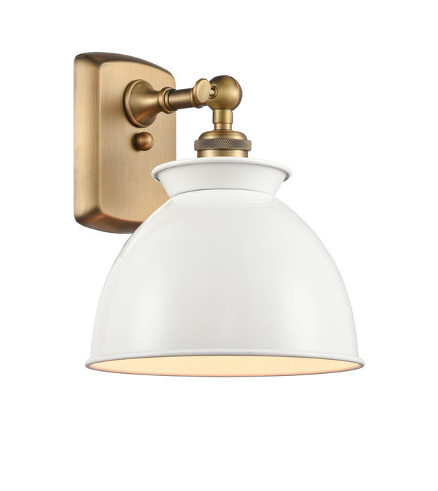 Innovations 516-1W-BB-M14-W One Light Wall Sconce, Brushed Brass