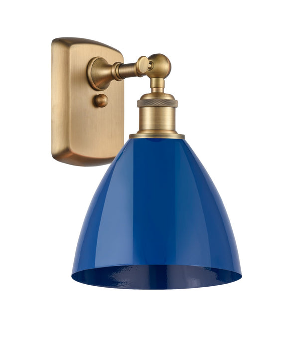 Innovations 516-1W-BB-MBD-75-BL One Light Wall Sconce, Brushed Brass