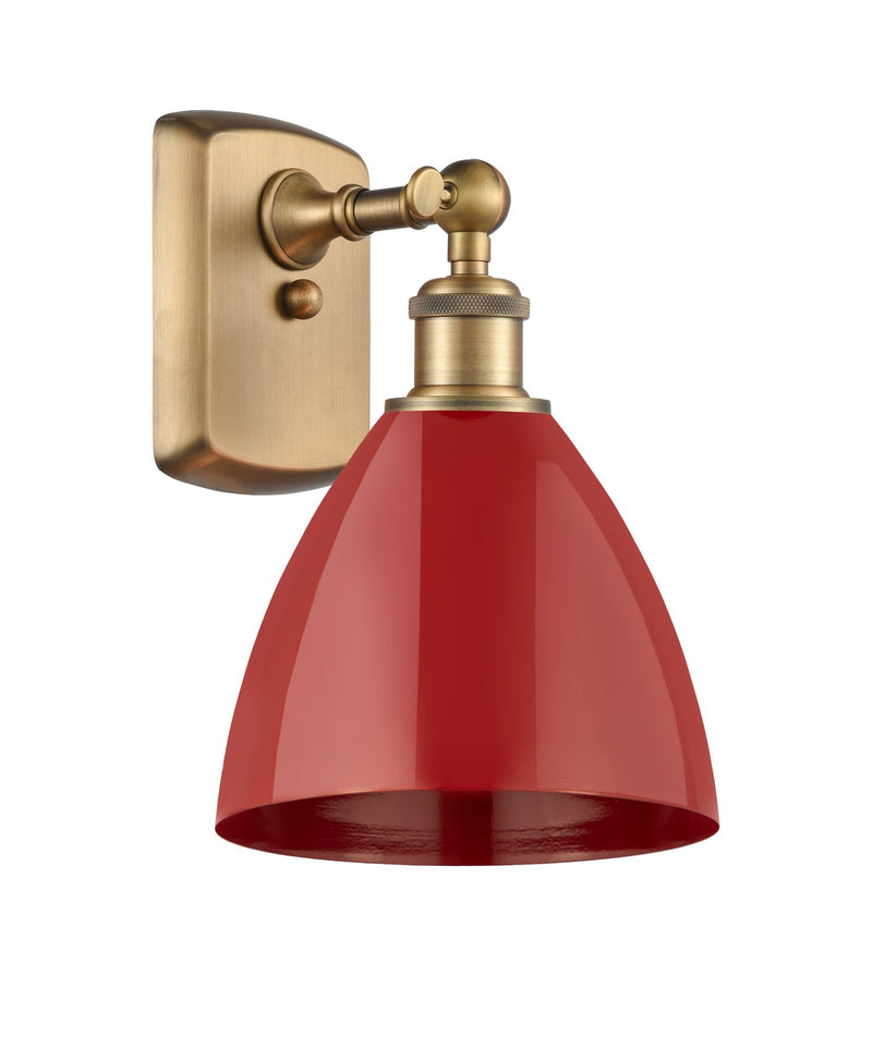 Innovations 516-1W-BB-MBD-75-RD One Light Wall Sconce, Brushed Brass