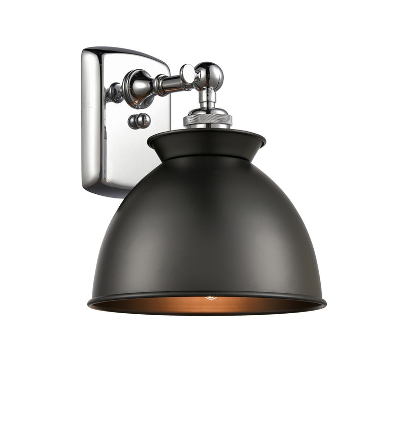 Innovations 516-1W-PC-M14-BK One Light Wall Sconce, Polished Chrome