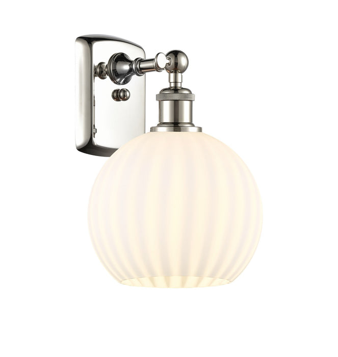 Innovations 516-1W-PN-G1217-8WV LED Wall Sconce, Polished Nickel