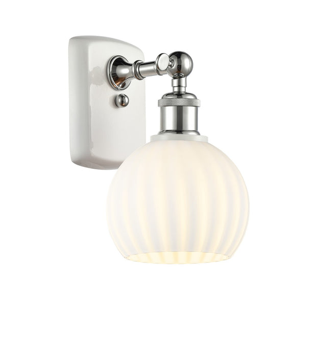 Innovations 516-1W-WPC-G1217-6WV LED Wall Sconce, White Polished Chrome