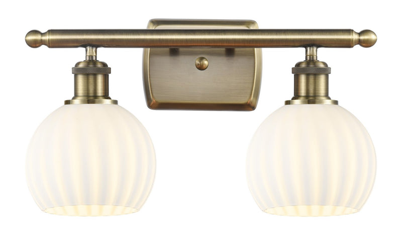 Innovations 516-2W-AB-G1217-6WV LED Bath Vanity, Antique Brass