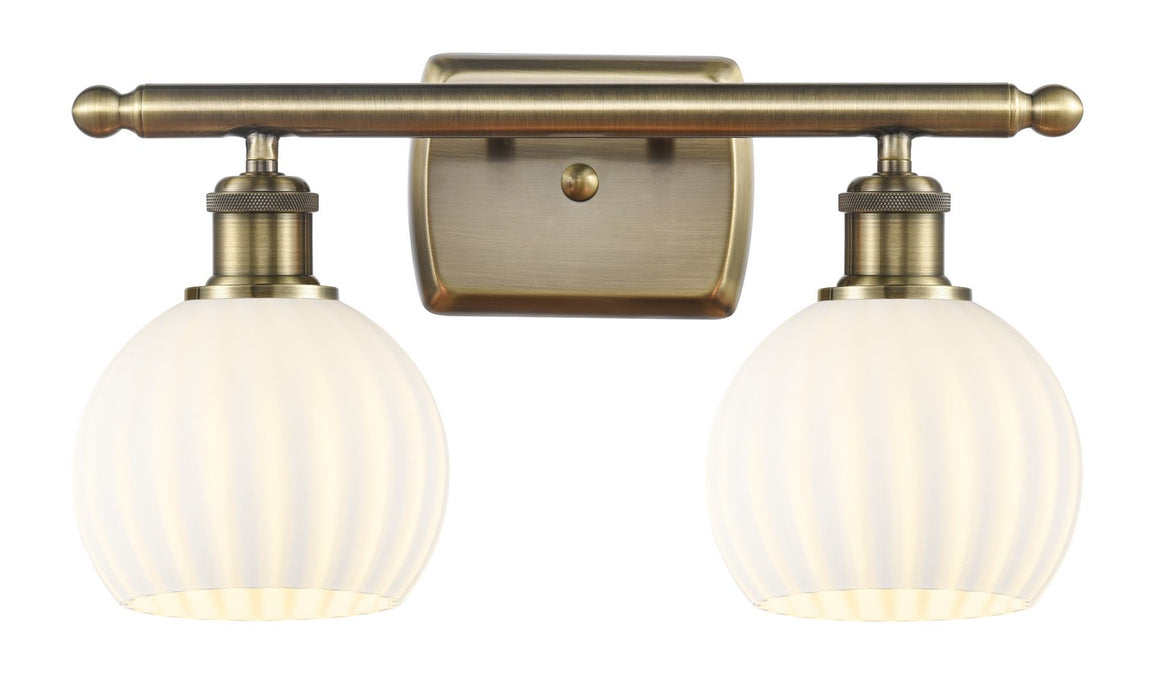 Innovations 516-2W-AB-G1217-6WV LED Bath Vanity, Antique Brass