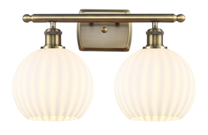 Innovations 516-2W-AB-G1217-8WV LED Bath Vanity, Antique Brass