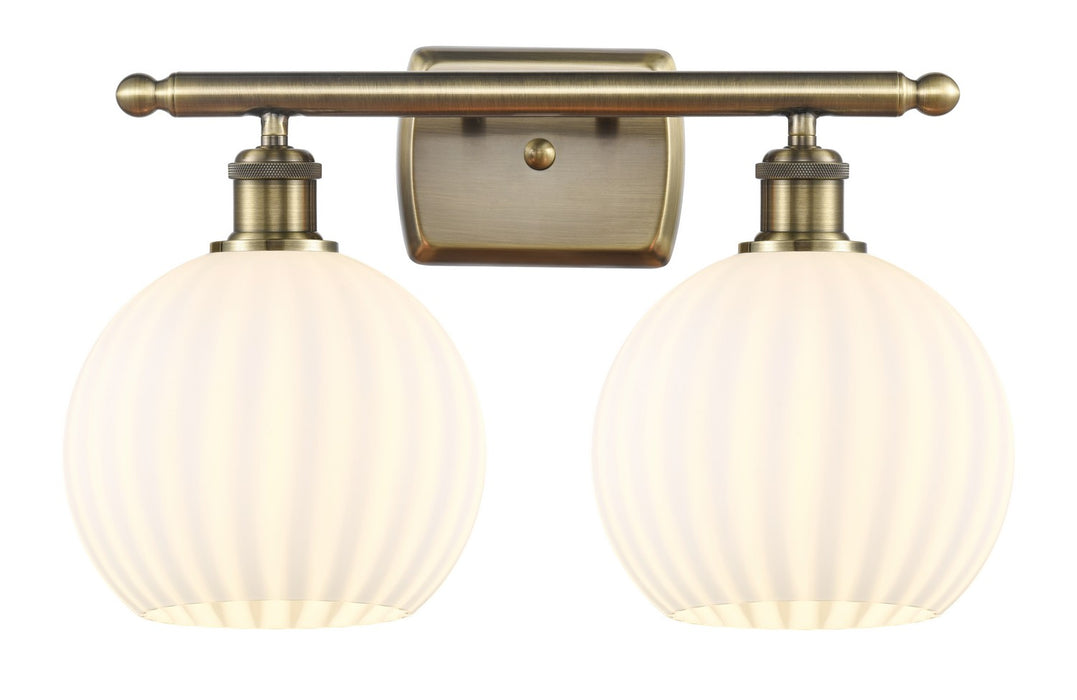 Innovations 516-2W-AB-G1217-8WV LED Bath Vanity, Antique Brass