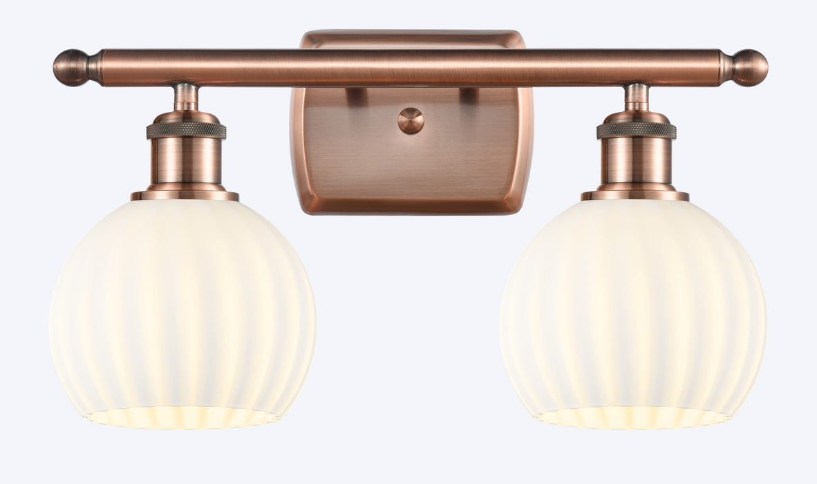 Innovations 516-2W-AC-G1217-6WV LED Bath Vanity, Antique Copper