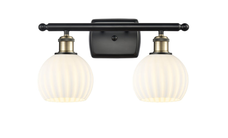 Innovations 516-2W-BAB-G1217-6WV LED Bath Vanity, Black Antique Brass