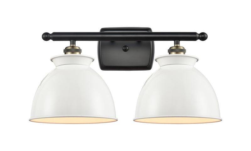 Innovations 516-2W-BAB-M14-W Two Light Bath Vanity, Black Antique Brass