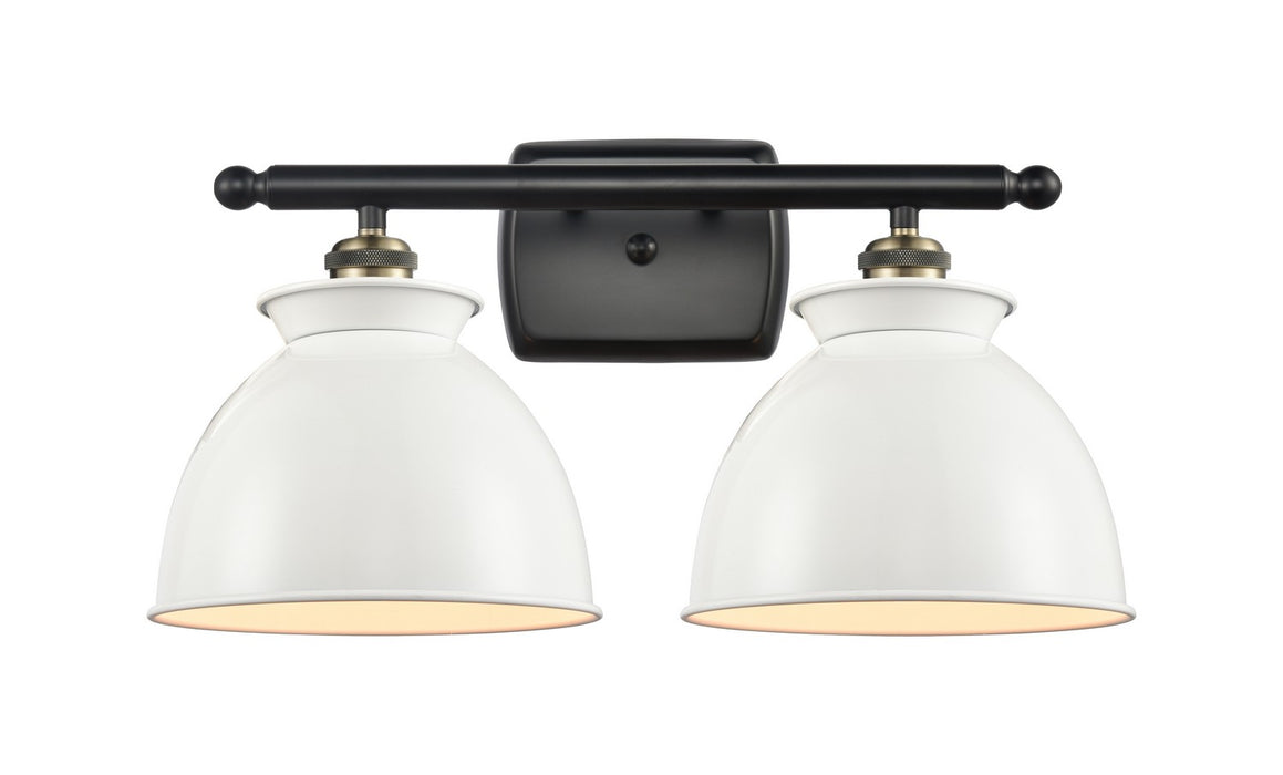Innovations 516-2W-BAB-M14-W Two Light Bath Vanity, Black Antique Brass