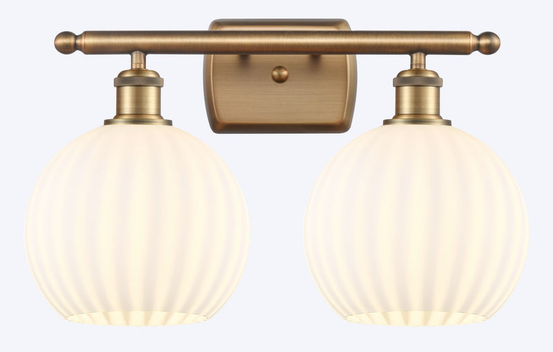Innovations 516-2W-BB-G1217-8WV LED Bath Vanity, Brushed Brass