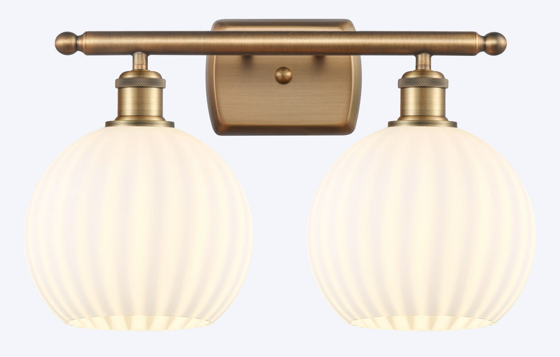 Innovations 516-2W-BB-G1217-8WV LED Bath Vanity, Brushed Brass