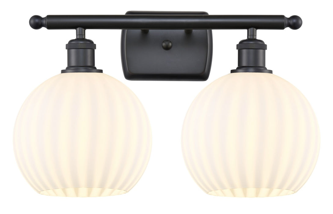 Innovations 516-2W-BK-G1217-8WV LED Bath Vanity, Matte Black
