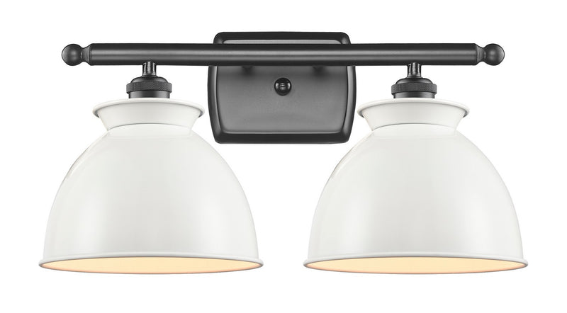 Innovations 516-2W-OB-M14-W Two Light Bath Vanity, Oil Rubbed Bronze