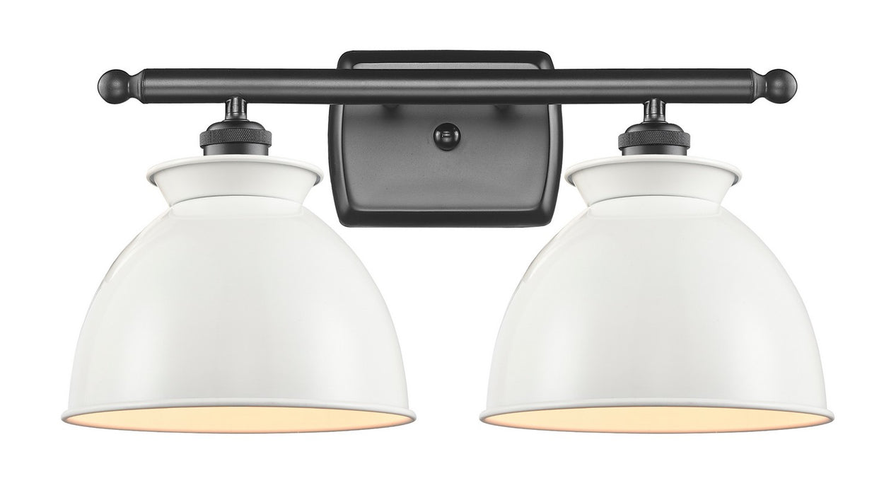 Innovations 516-2W-OB-M14-W Two Light Bath Vanity, Oil Rubbed Bronze
