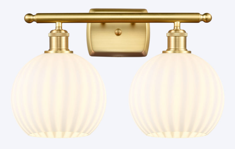 Innovations 516-2W-SG-G1217-8WV LED Bath Vanity, Satin Gold