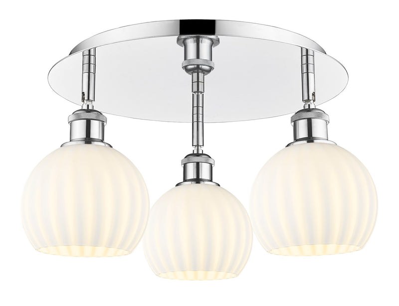 Innovations 516-3C-PC-G1217-6WV LED Flush Mount, Polished Chrome