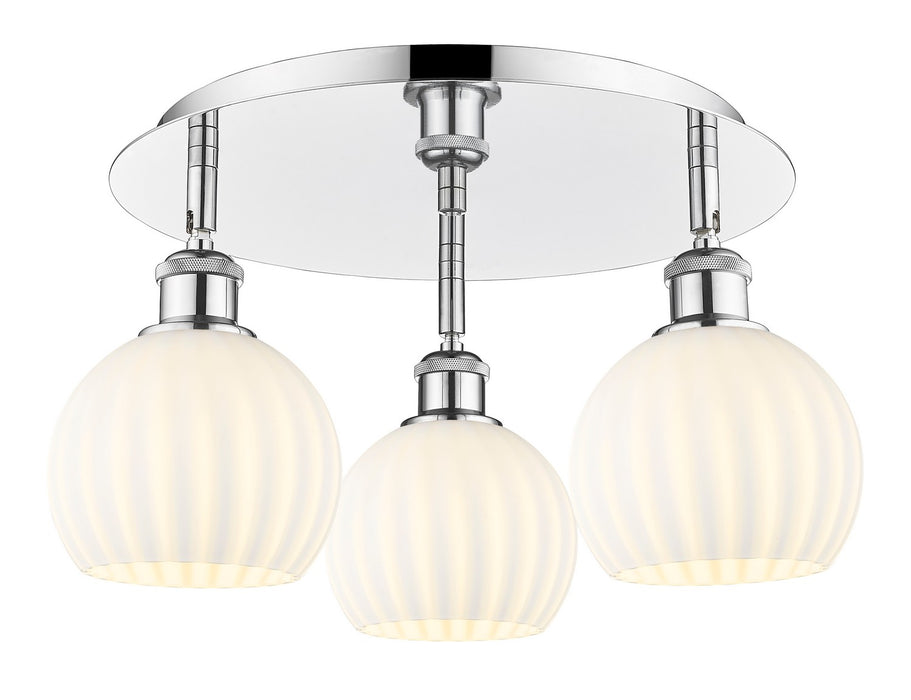 Innovations 516-3C-PC-G1217-6WV LED Flush Mount, Polished Chrome