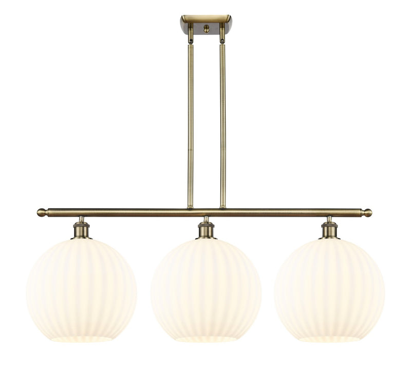 Innovations 516-3I-AB-G1217-12WV LED Island Pendant, Antique Brass